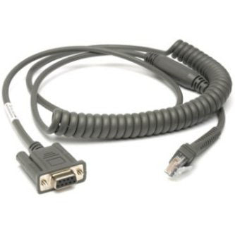 Cable, RS232, DB9 Female Connector, 9ft. 2.8m Coiled, Power Pin 9, TxD on 2, True Converter, Low Temp -30C.