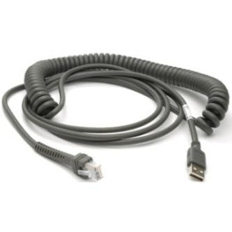 Cable, Shielded USB: Series A Connector, 9ft. 2.8m, Coiled.
