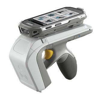 RFD90, Premium Plus Sled, Standard Range Circular Polarized Antenna, UHF RFID, Bluetooth, WiFi, Gun, SE4750MR Imager, 7000mAh Battery, Midnight Black/Industrial Green, US, Canada, & Puerto Rico Only, TAA Compliant