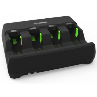 Charger, 4 Slot Battery Charger For 3600 Series Battery, Power Supply PWR-BGA12V50W0WW, DC Line Cord CBL-DC-375A1-01 and AC Line Cord Ordered Separately.
