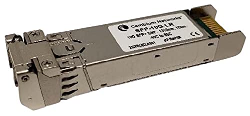 Cambium Networks 10G SFP+ SMF LR Transceiver, 1310nm. -40C to 85C, W125970370 (1310nm. -40C to 85C SFP-10G-LR, Fiber Optic, 11300 Mbit/s, SFP+, 10000 m, 1310 nm, 1.1 W)
