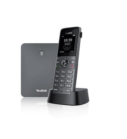 Yealink W73P DECT Cordless IP Phone System, Black, VoIP Base Station with Wireless Handset