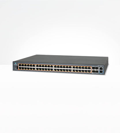 Cambium Networks cnMatrix EX2052-P Switch- 176 Gbps Throughput- 48 Ethernet Ports- 4 SFP+ Fiber Uplink Ports- 512 MB DRAM - 128 MB Flash Storage (No Power Cord, USA Only)- MXEX2052GxPA01