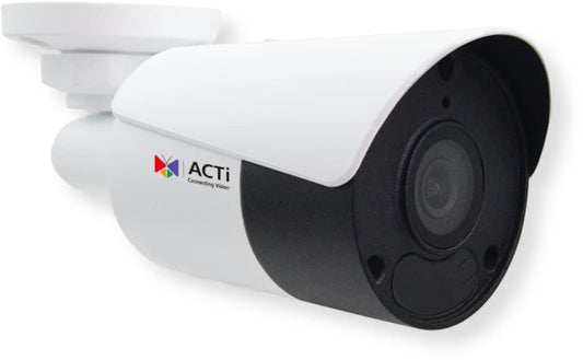ACTi Z310 8MP Mini Outdoor Bullet with D/N, Adaptive IR, Superior WDR, SLLS, Fixed Lens with f2.8mm/F1.6, H.265 Compression, Up to 50m IR Distance, White