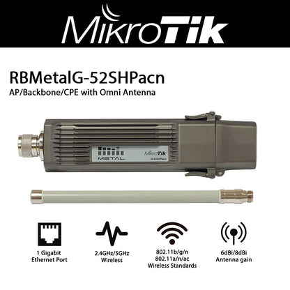 Mikrotik Metal 52 Ac Outdoor Wireless Ap 802.11ac RBMetalG-52SHPacn-US