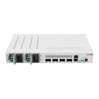 MikroTik CRS504-4XQ-IN Cloud Router Switch 650MHz 4xQSFP28 Compatible with 40G, 25G, 10G, and 1G Fiber Connections