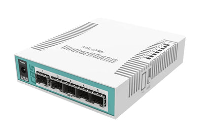 MikroTik Cloud Router Switch with 1 Gigabit Ethernet / SFP Combo Port and 5 SFP Cages (CRS106-1C-5S)