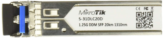 MikroTik S-31DLC20D Transceiver 1.25G DDM SFP 1310nm Dual LC Connector 20Km SM