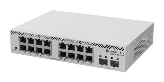 MikroTik CSS318-16G-2S+in Managed Network Switch, 16 Gigabit Ethernet Ports, 2 SFP+ Ports