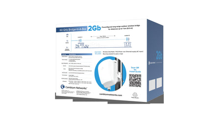Cambium Networks 60 GHz Bridge in a Box - Extend Internet Connectivity - LAN Extension- Backhaul Outdoor/Remote Wi-Fi Hotspots - (US Cord)