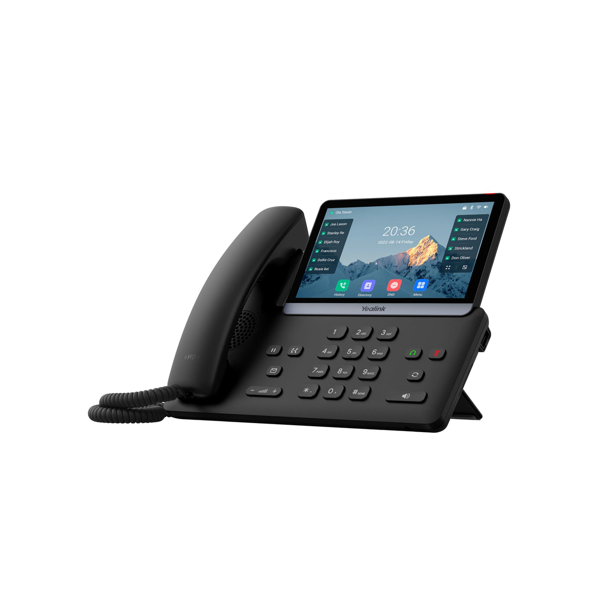 Yealink SIP-T87W – 1301227 - Wi-Fi IP Phone - 16 SIP Accounts - 7-inch Color Multi-Point Touch Screen - Dual-Port Gigabit Ethernet, PoE, Power Adapter Not Included