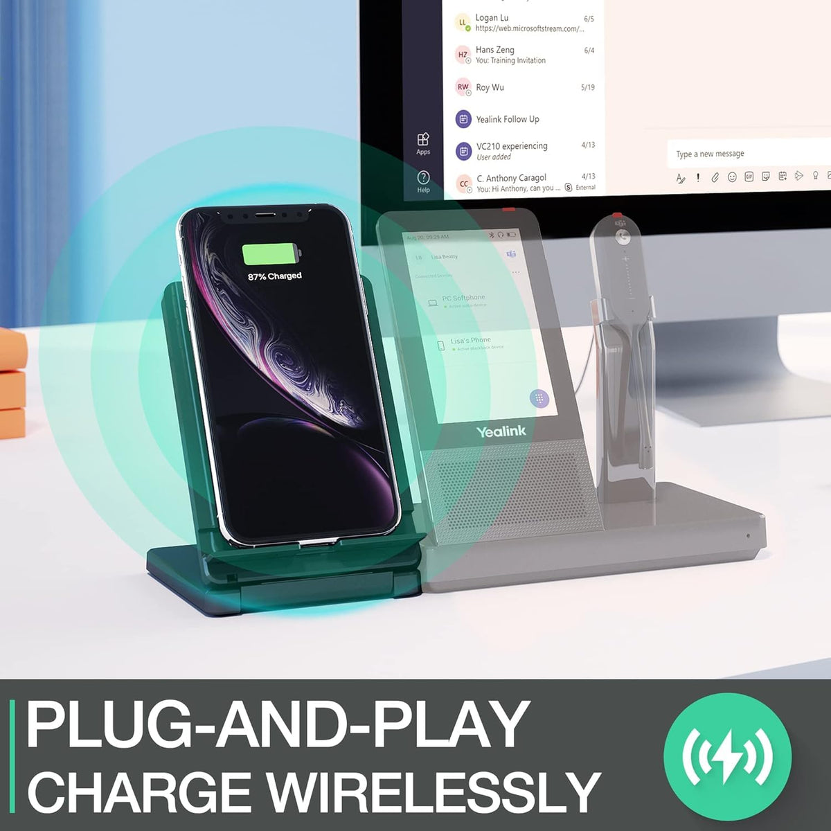 Yealink WHC60 Wireless Charging Stand for Mobile Phone