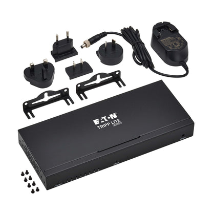 Tripp Lite Series 8-Port HDMI Splitter, 4K@60Hz, 1 in 8 Out, Mirror/Duplicate Only, Multi-Resolution Support, Mounting Kit, International Power Adapter, Plug-and-Play, 1-Year Warranty (B118-008-4K)