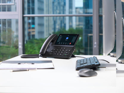 Yealink SIP-T87W – 1301227 - Wi-Fi IP Phone - 16 SIP Accounts - 7-inch Color Multi-Point Touch Screen - Dual-Port Gigabit Ethernet, PoE, Power Adapter Not Included