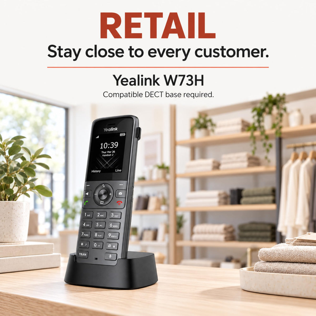 YealinkW73H DECT Handset
