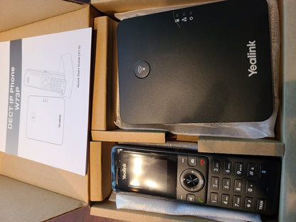 Yealink W73P DECT Cordless IP Phone System, Black, VoIP Base Station with Wireless Handset