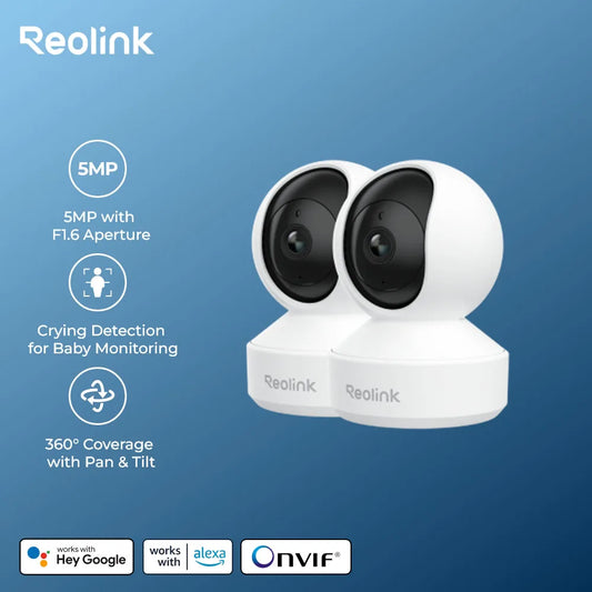 Reolink 5MP Baby Monitor Pan/Tilt WiFi Camera 2.4G/5G 5MP HD WiFi Video wireless Camera Indoor Home Security IP Camera E Series
