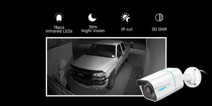 Reolink 8CH 4K Security Camera System 8MP IP Cameras Kit with Zoom 16-Channel 24/7 Reliable Video Recording 8-Channel PoE NVR