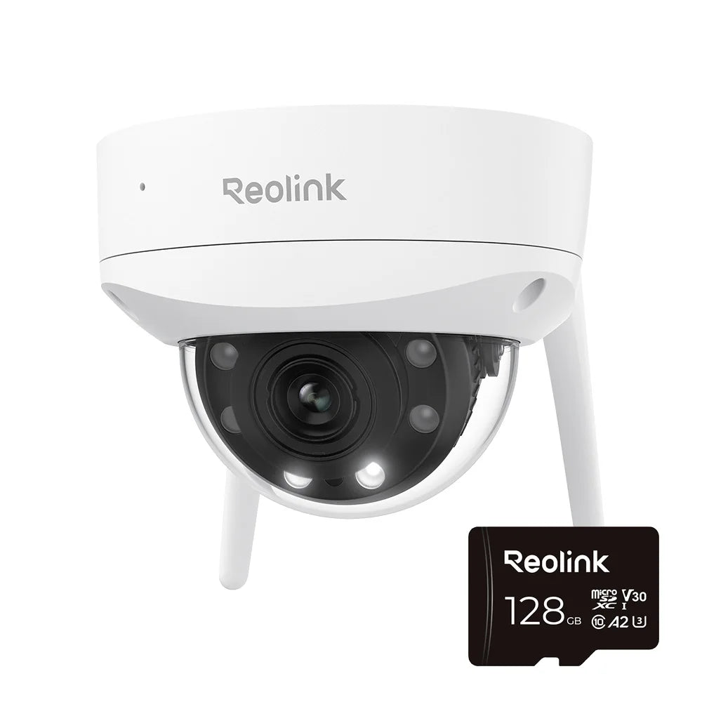 Reolink 4K Dual-Band Wi-Fi 6 Security Camera IK10 Vandal-Proof 5X Optical Zoom Outdoor 8MP Dome WiFi IP Camera with Spotlight