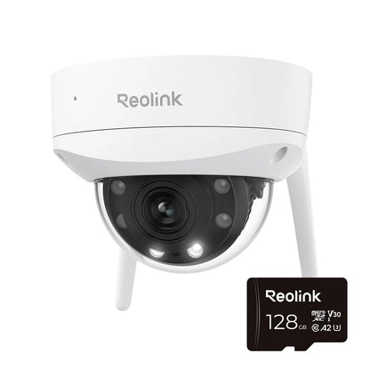 Reolink 4K Dual-Band Wi-Fi 6 Security Camera IK10 Vandal-Proof 5X Optical Zoom Outdoor 8MP Dome WiFi IP Camera with Spotlight
