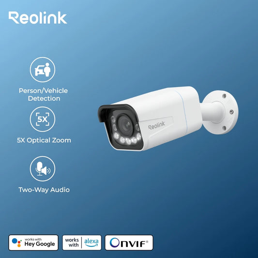 Reolink 4K IP Security Camera 5X Optical Zoom Outdoor Video Surveillance Home Security Protection 8MP PoE CCTV Camera RLC-811A