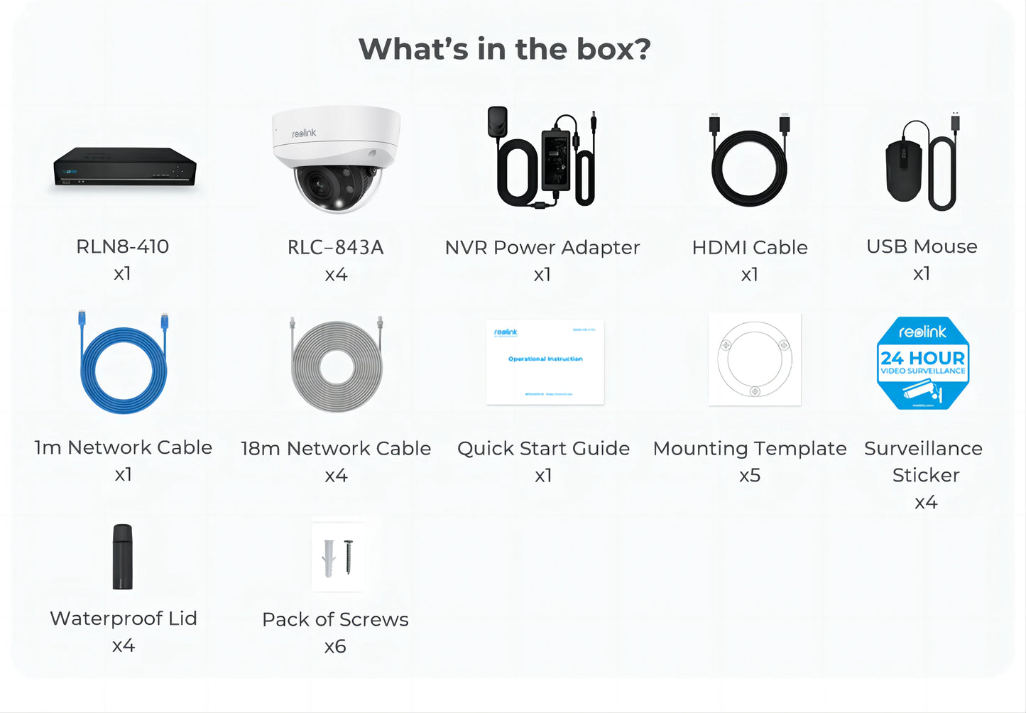 Reolink 8CH 4K Security Camera System 8MP IP Cameras Kit with Zoom 16-Channel 24/7 Reliable Video Recording 8-Channel PoE NVR