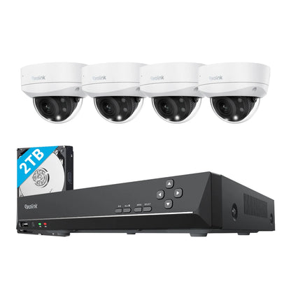 Reolink 8CH 4K Security Camera System 8MP IP Cameras Kit with Zoom 16-Channel 24/7 Reliable Video Recording 8-Channel PoE NVR