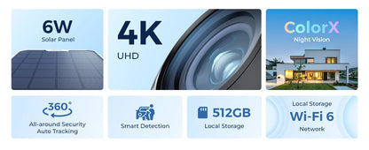 Reolink 4K Battery WiFi Security Camera 360° PT Auto Tracking Color Night Vision Wireless IP Camera Home Hub Security System