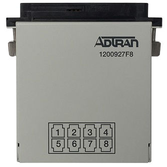 ADTRAN RJ-21M (50-pin amp) to 8 RJ-48.  Eliminates the need for punch down block and cable for installs requiring less than 8 analog ports.  Works with all Total Access 600, 850, 900, 900e, NetVanta 6240, NetVanta 6250,  and 6330 Series IADs.