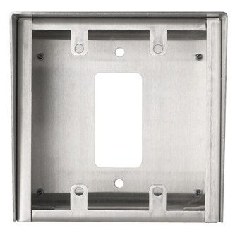 SURFACE MOUNT BOX FOR 2-GANG STAINLESS STEEL STATIONS