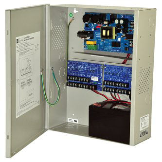 Power Supply Charger, 16 PTC Class 2 Outputs, 12VDC @ 10A, 115VAC, BC400  Enclosure