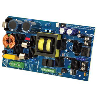 Power Supply Charger, Single Fused Output, 24VDC @ 10A, 115VAC, Board