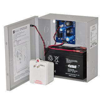 Access Control Power Supply Charger, 2 PTC Class 2 Outputs, 12/24VDC @ 1A, 24VAC, BC100 Enclosure, includes Plugin Transformer