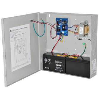 Access Control Power Supply Charger, 2 PTC Class 2 Outputs, 12/24VDC @ 1A, 115VAC, BC300 Enclosure