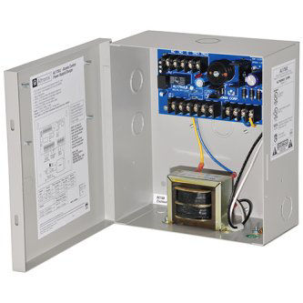 Access Control Power Supply Charger, 2 PTC Class 2 Outputs, 12/24VDC @ 1.75A, 115VA, BC100 Enclosure