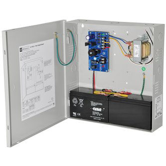 Access Control Power Supply Charger, Single PTC Class 2 Output, 12/24VDC  @ 1.75A, 115VAC, BC300 Enclosure