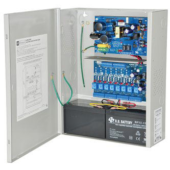 Access Power Controller w/ Power Supply/Charger, 8 PTC Class 2 Relay Outputs, 12/24VDC @ 4A, FAI, 115VAC, BC400 Enclosure