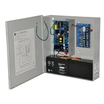 Power Supply Charger, 8 Fused Outputs, 12/24VDC @ 6A, 115VAC, BC300 Enclosure