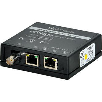 EoC or Long Range Ethernet Single Port Receiver, 100Mbps, Passes PoE/PoE+, Requires Compatible Transceiver