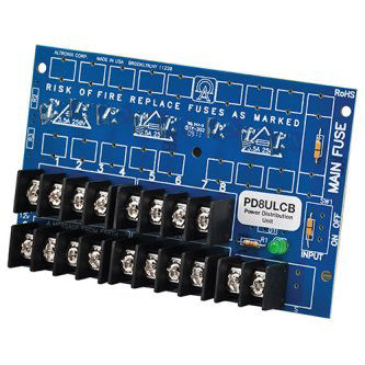 Power Distribution Module, 8 PTC Outputs up to 28VAC/VDC, Board