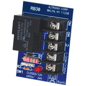 Relay Module, 12/24VDC, SPDT Contact @ 30A - 28VDC/120VAC/277VAC