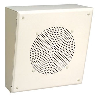 8" 4-watt Wall Speaker, Metal Box, Slanted, Volume Control