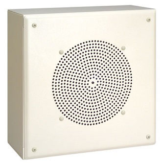 SQ 8" Wall Speaker, Metal Box, Square, Volume Control, 4-Watt maximum output power