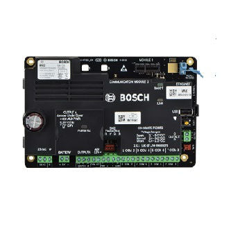 B4512 IP control panel, 28 points - Supports up to 28 points, 3 on-board outputs, and 2 areas for intrusion, residential fire. On-board Ethernet.