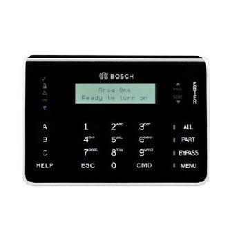 B921C Two-line Keypad w/Touch keys, Inputs - Two-line alphanumeric keypad with inputs and capacitive touch keys in black.