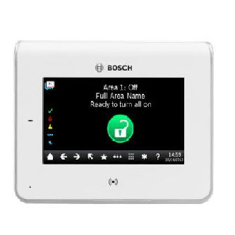 B942W Touch screen KP, prox/input/output, white - White SDI2 touch screen keypad with inputs and one output.