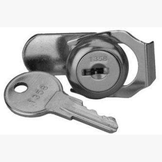 D101 Enclosure lock and key set - Short-body lock set with one key supplied. Uses the D102 (#1358) replacement key.