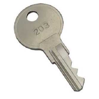Replacement key for D101F lock - Works on enclosure locks stamped 203