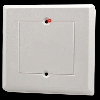 DS1102i Glassbreak Detector - Square detector uses microprocessor-based sound analysis technology (SAT) to listen for the specific frequencies associated with breaking glass.
