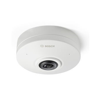 12MP 360 panoramic camea with stereographic lens, HDR, IVA, integrated microphone array for audio AI, HDMI, IK8